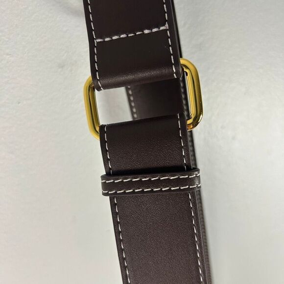 AALLYN Jordan Leather Bucket Bag -Cognac/Gold Hardware - Picture 9 of 16